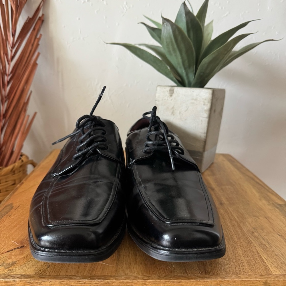 Freeman Colter Black Oxford Dress Shoes Men’s Size 10W - Picture 2 of 8